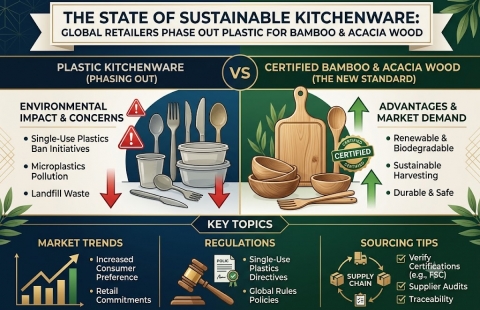 The State of Sustainable Kitchenware: Why Global Retailers Are Phasing Out Plastics for Bamboo and Acacia Wood